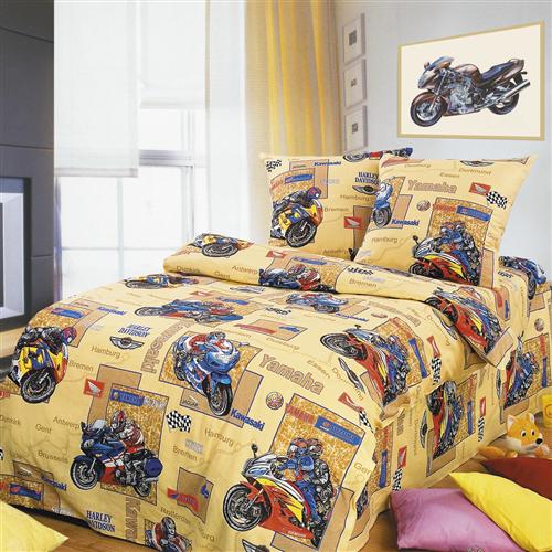 "Мото-спорт" 1,5 спальный комплект постельного белья