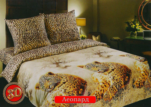 Постельное белье - Леопард поплин